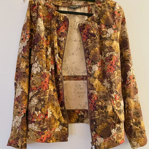 Fall floral print vintage jacket - Picture 3 of 3